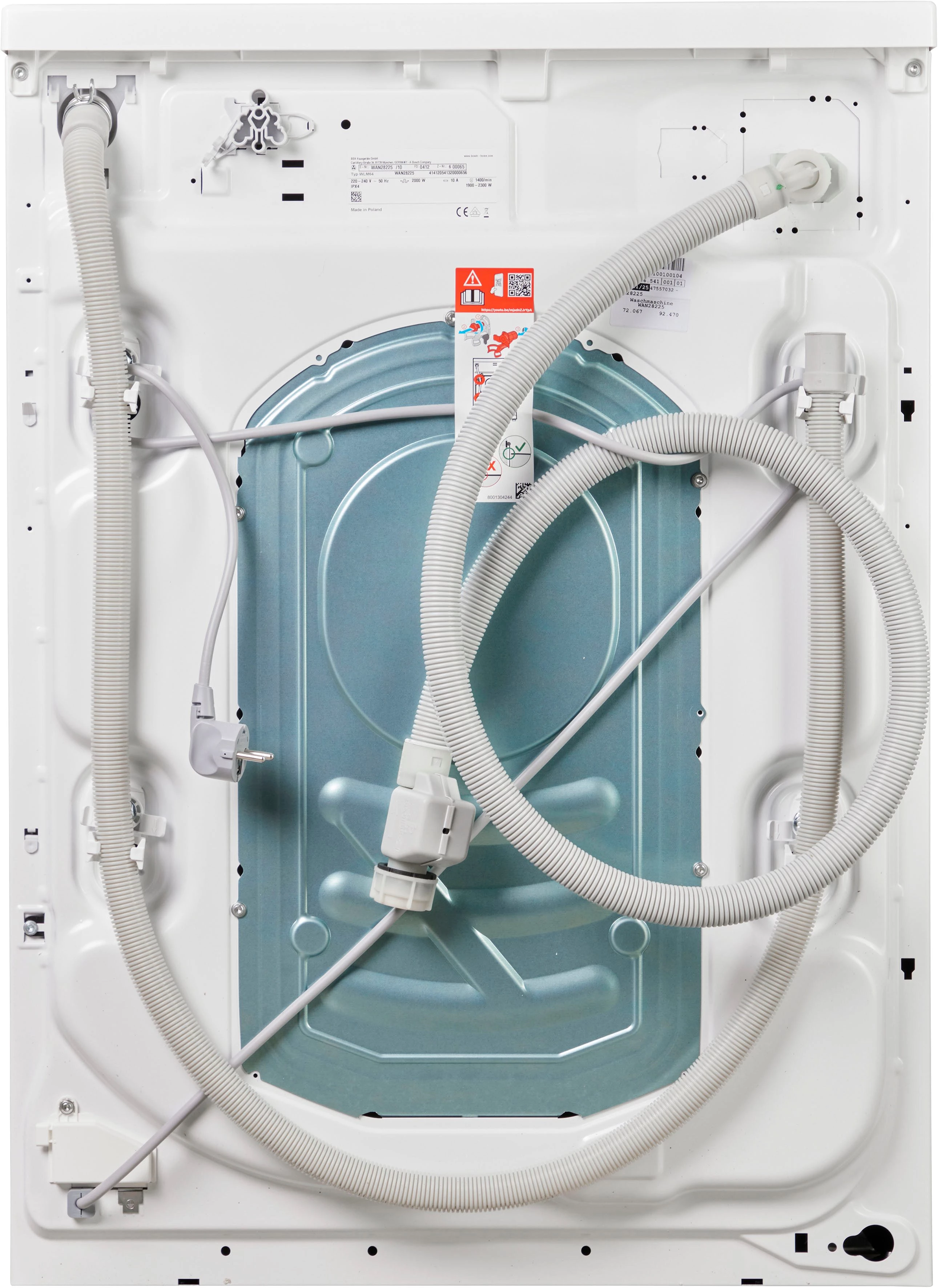 BOSCH Waschmaschine Serie 4 WAN28225, 8 kg, 1400 U/min, Knitter-Programm Iron Assist