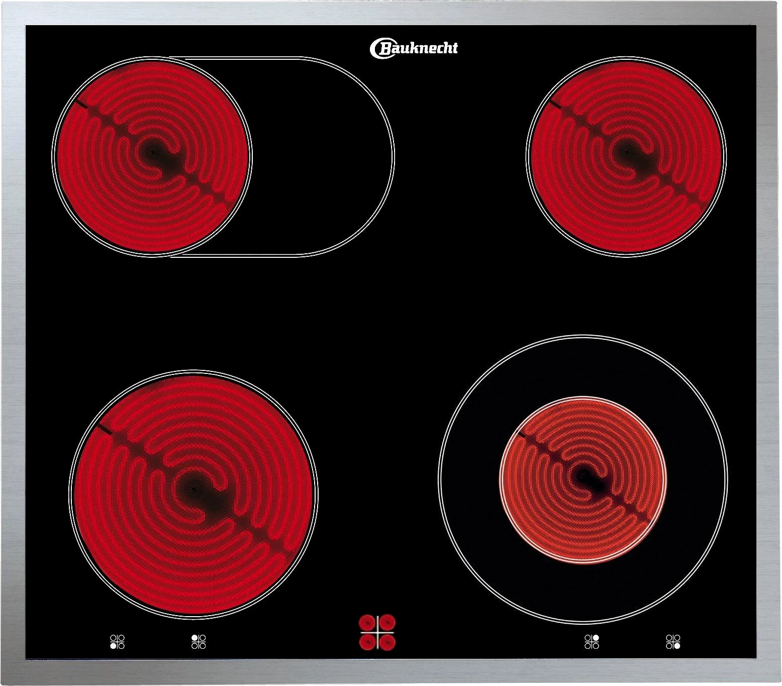 BAUKNECHT Elektro-Herd-Set Heko Tango, mit 2-fach-Teleskopauszug, Pyrolyse-Selbstreinigung