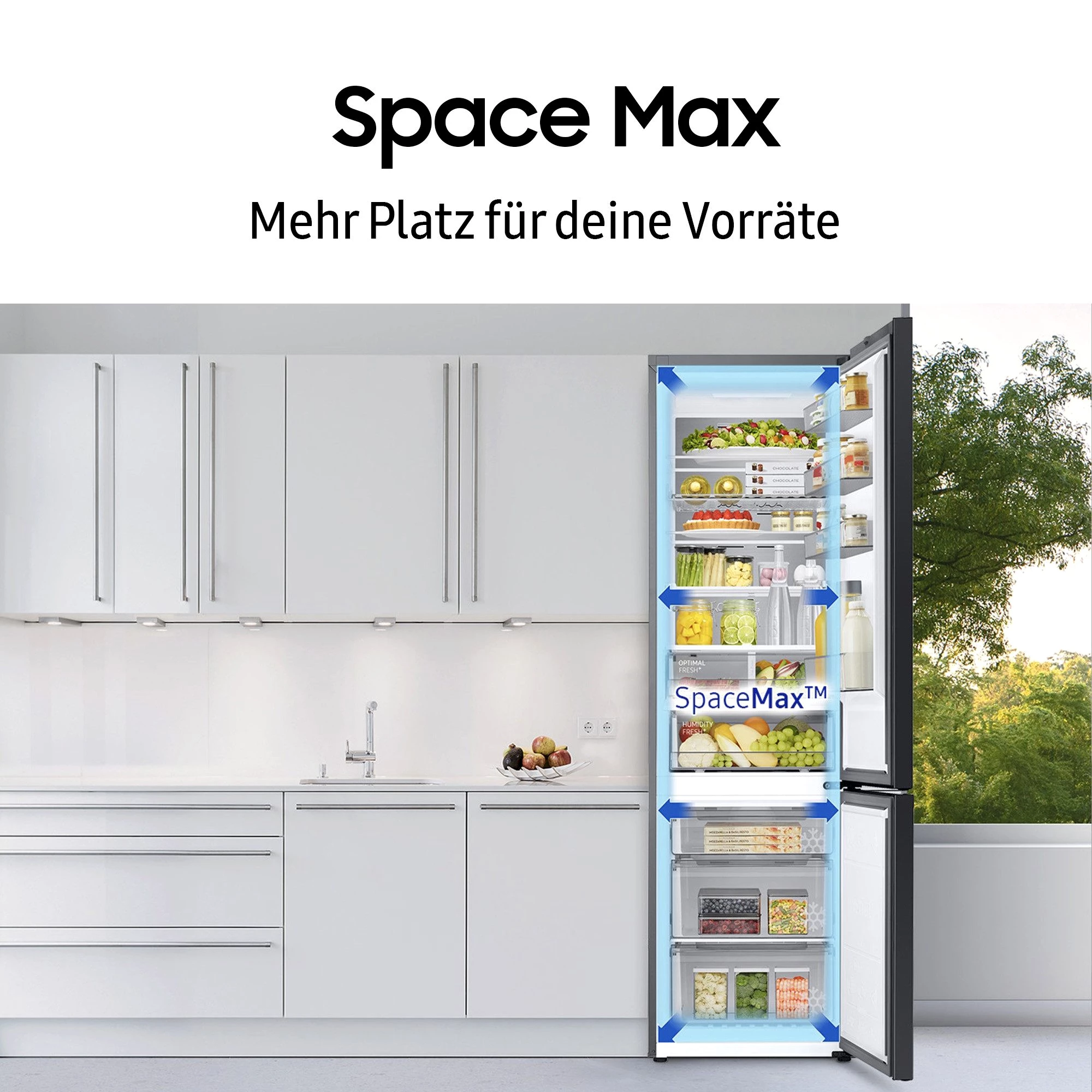 Samsung Kühl-/Gefrierkombination RL38C602CB1, 203 cm hoch, 59,5 cm breit