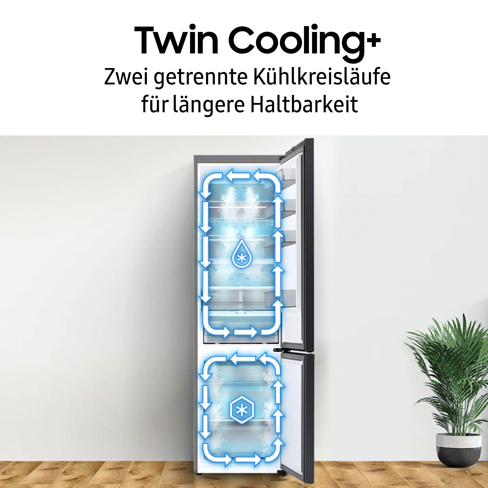 Samsung Kühl-/Gefrierkombination RL38C602CB1, 203 cm hoch, 59,5 cm breit