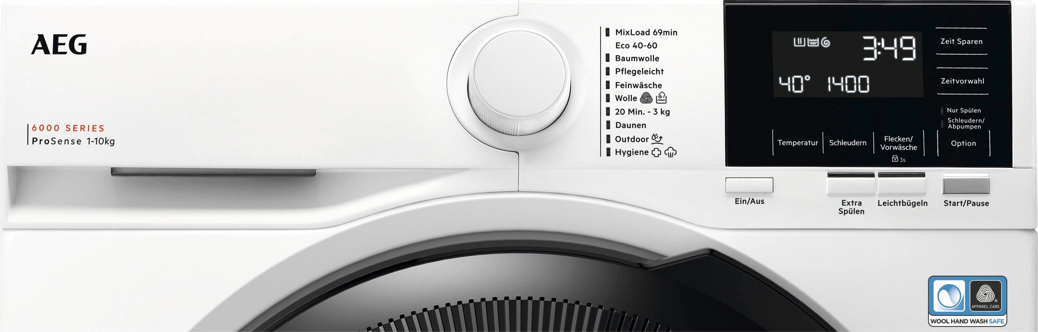 AEG Waschmaschine Serie 6000 mit ProSense-Technologie LR6FA410FL, 10 kg, 1400 U/min